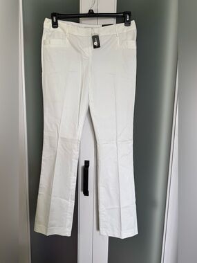 Express White Women’s Bootcut Stretch Sateen Pants